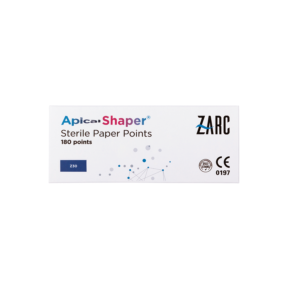 Pontas de papel estéreis ApicalShaper da Zarc